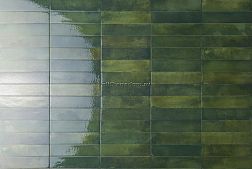 RHS Ceramiche (Rondine group) Mojave J91279 Green Brick Зеленый Глянцевый Керамогранит 6x25 см
